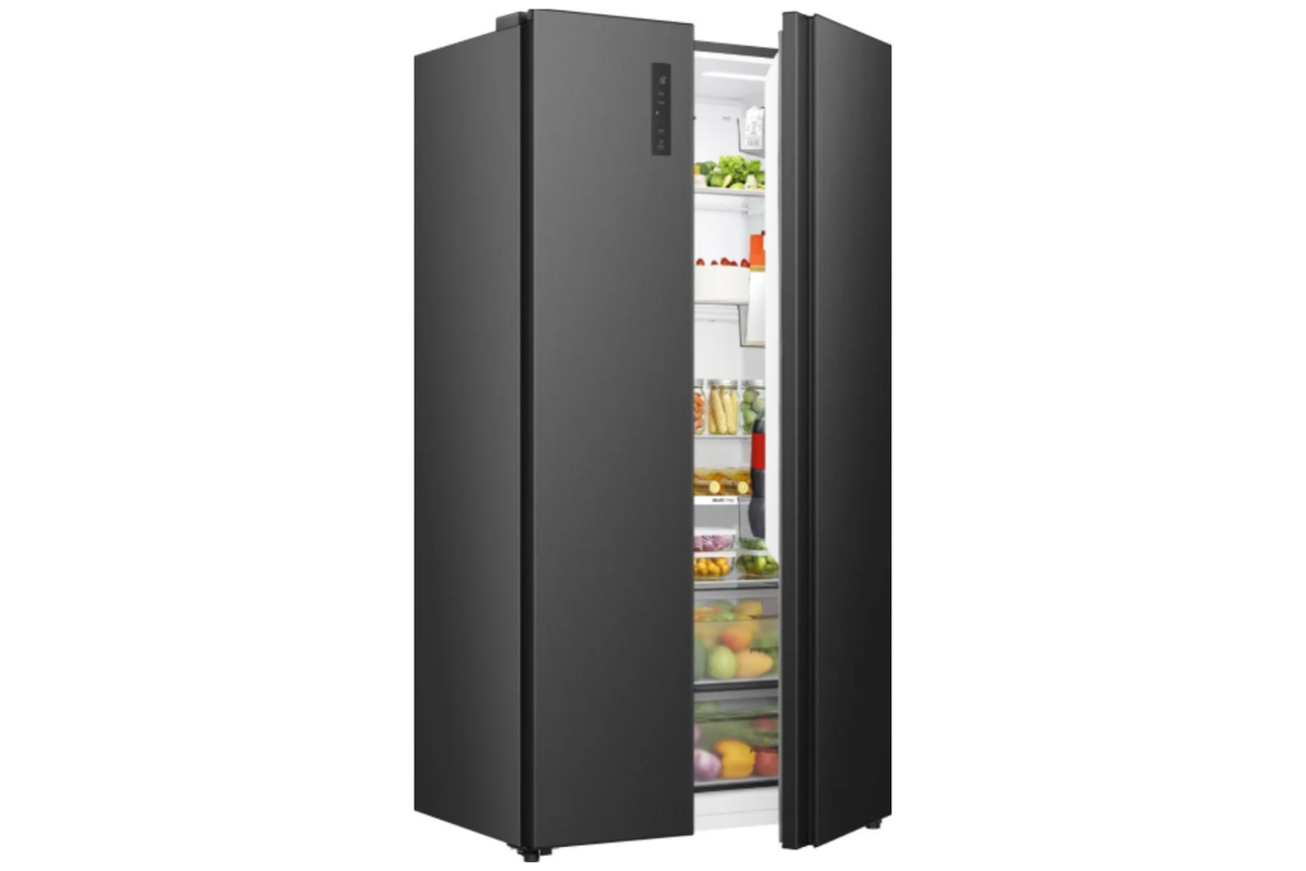 Hisense Freestanding Side By Side Refrigerator | RS3P558NEFD | Black-2