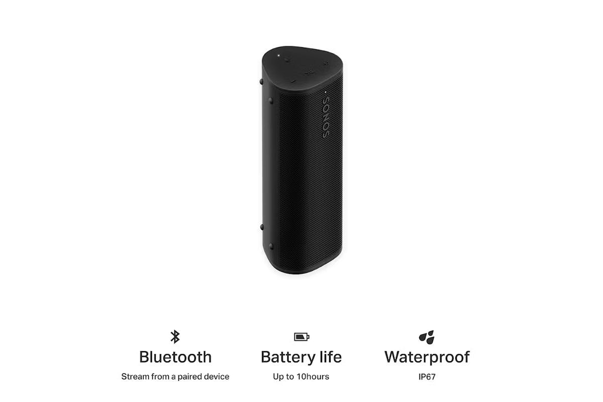 Sonos Roam 2 Portable Waterproof Bluetooth Speaker | Black-7