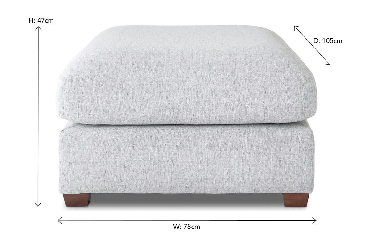 Faye Footstool Large | Grey-3