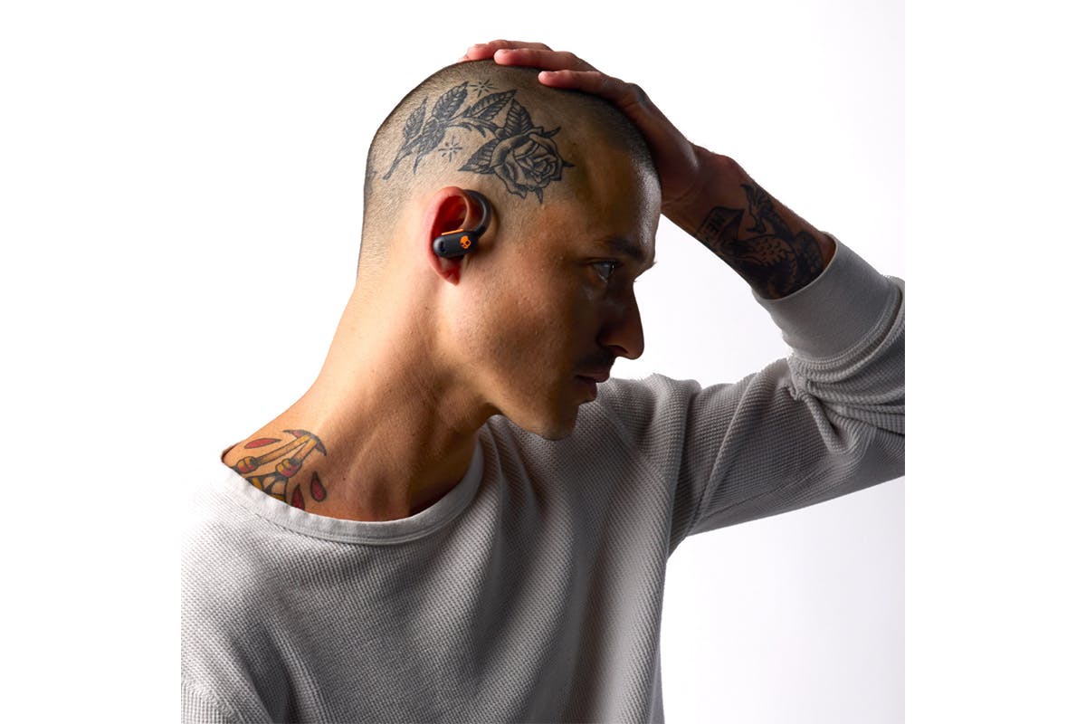 Skullcandy Push ANC Active True Wireless Earbuds with Active Noise Cancelling | Black/Orange-2