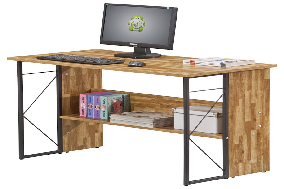 Alphason Rhodes Home Office Desk | Walnut/Grey-4