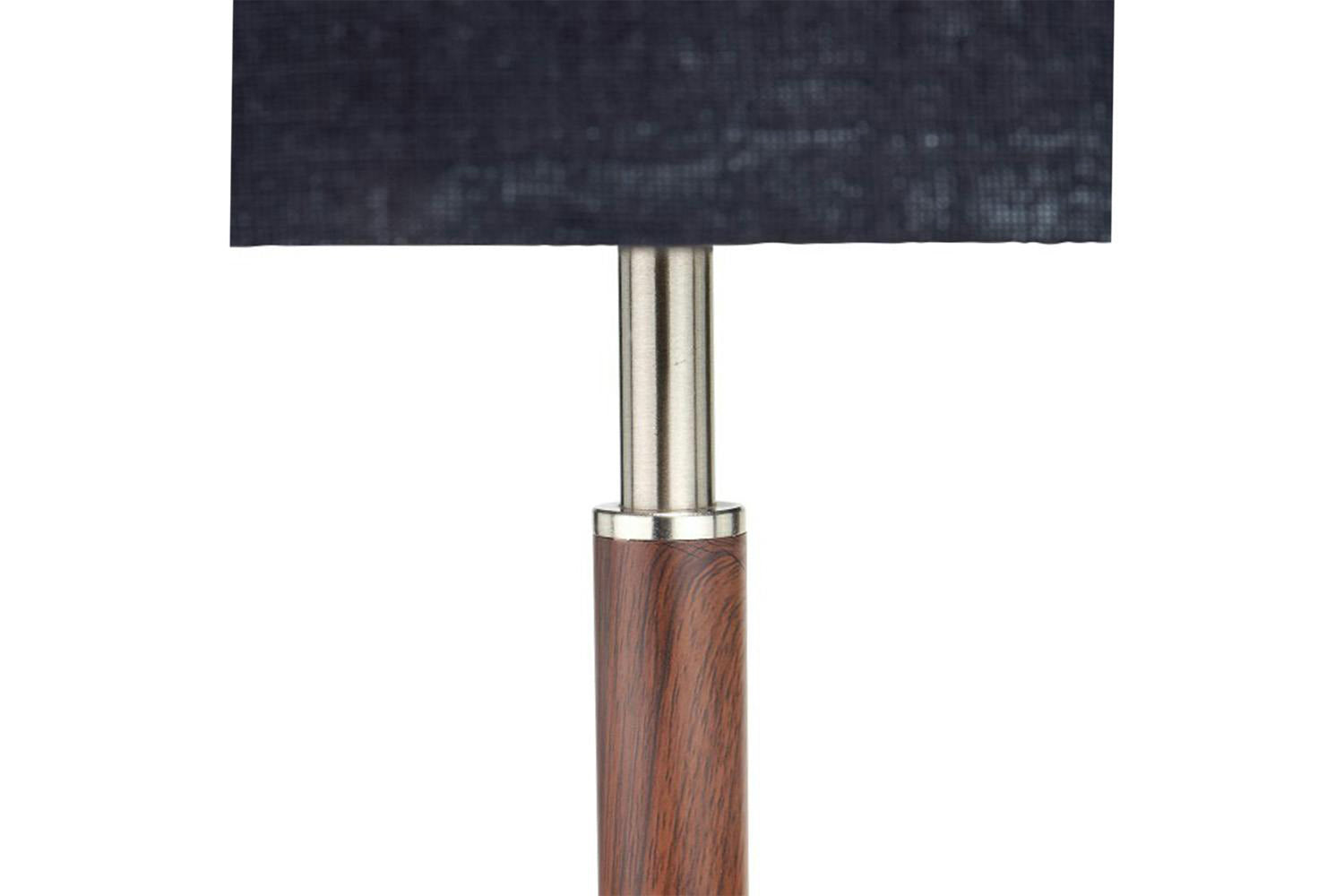 Gianni Table Lamp | Silver/Wood Effect-4
