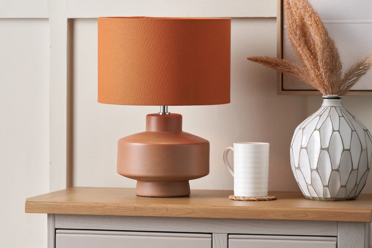 Elure Crackle Ceramic Table Lamp | Cinnamon-2