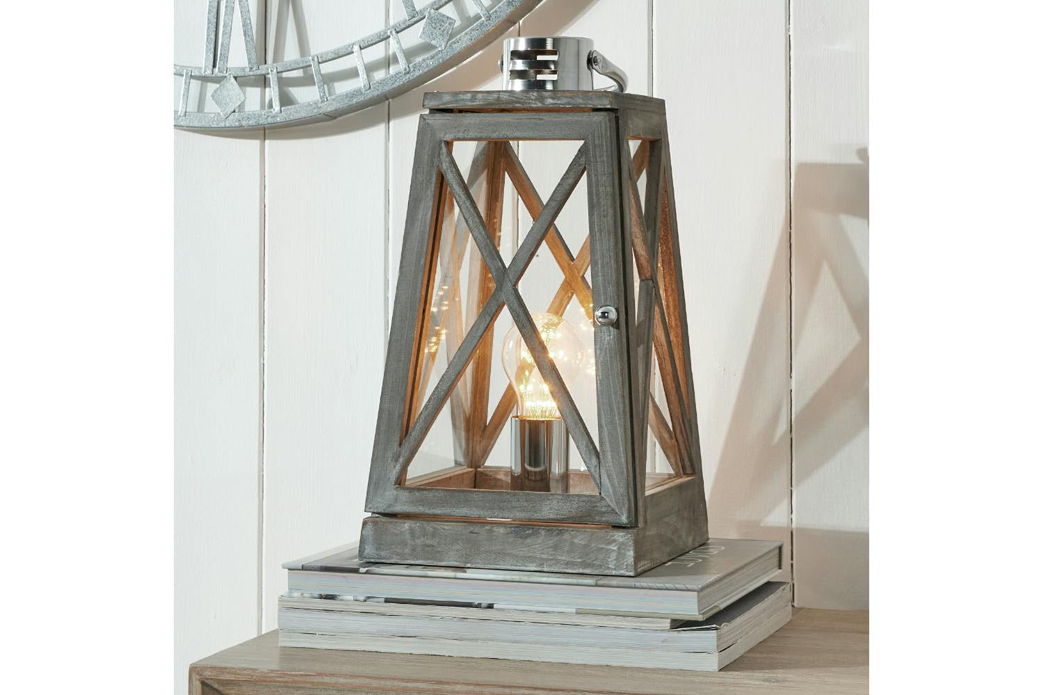 Lantern Table Lamp | Grey-2