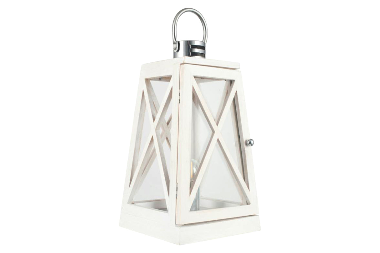 Lantern Table Lamp | White Wash-3