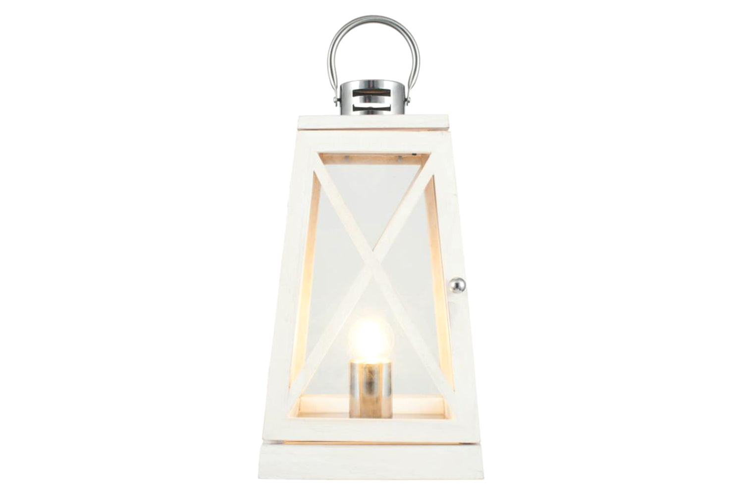 Lantern Table Lamp | White Wash-4