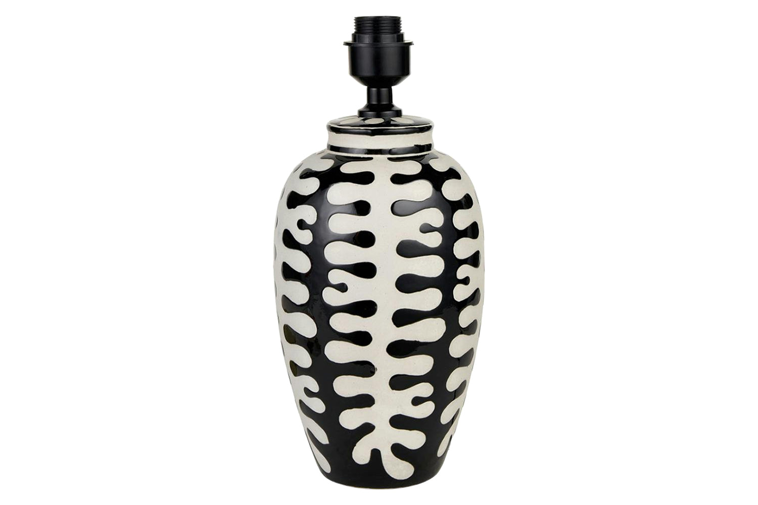 Elkorn Tall Coral Table Lamp | Black/White-4