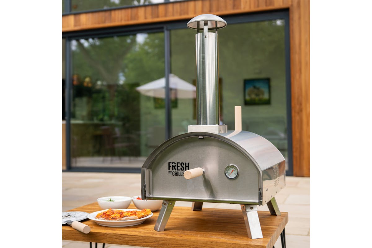 Monstershop Fresh Grills Premium Outdoor Pizza Oven | Silver-11
