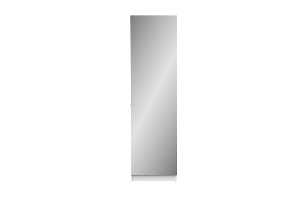 Blokty Shoe Storage Cabinet with Mirrored Door | White
