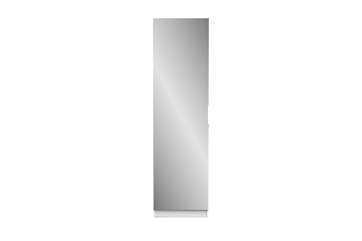 Blokty Shoe Storage Cabinet with Mirrored Door | White-2