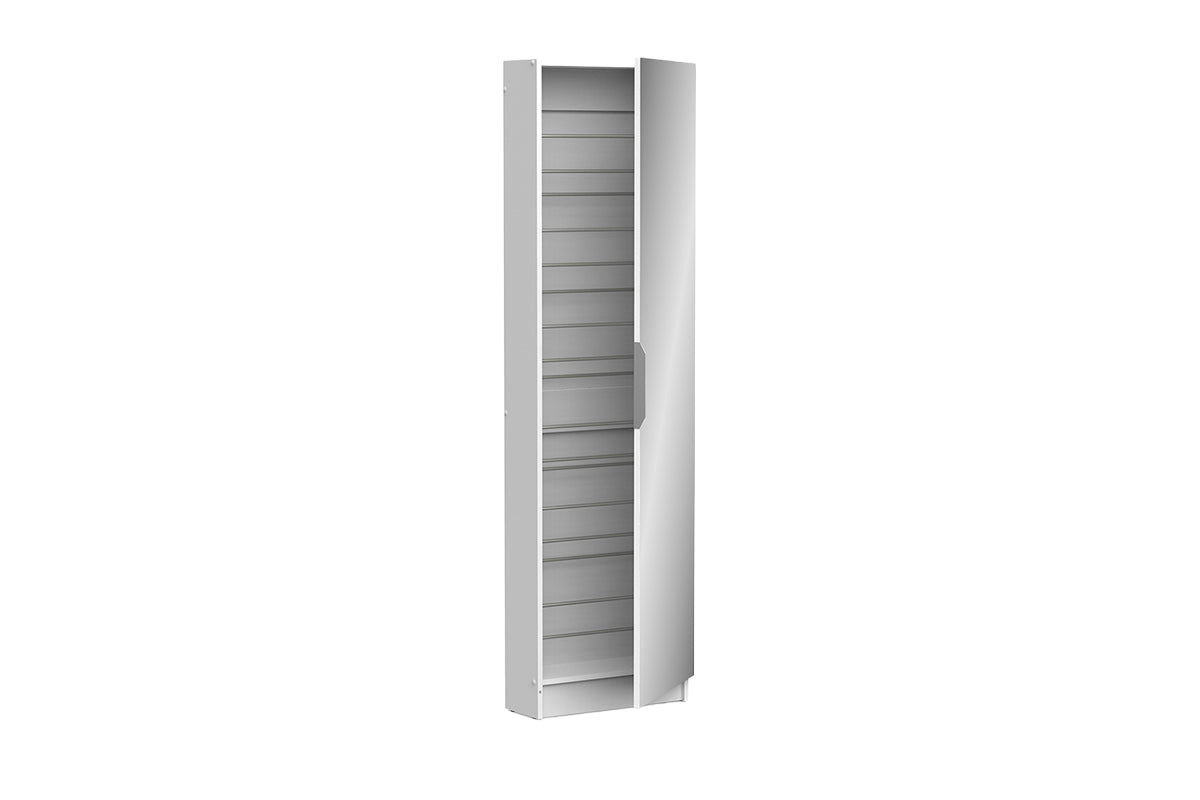 Blokty Shoe Storage Cabinet with Mirrored Door | White-5