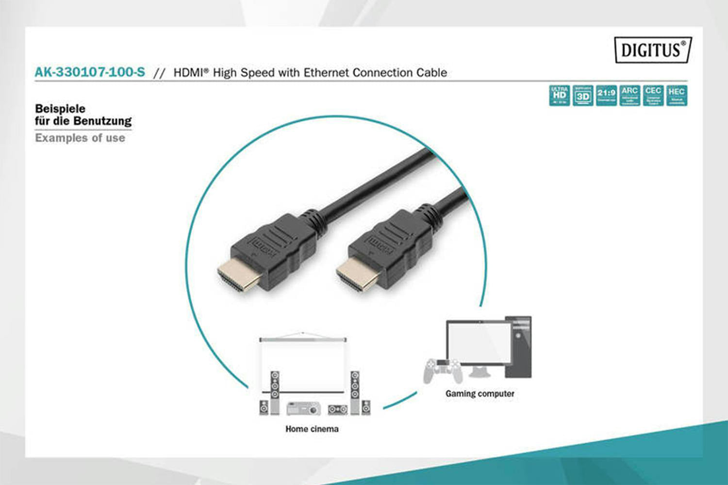 Digitus HDMI High Speed with Ethernet Connection Cable | 10m-3