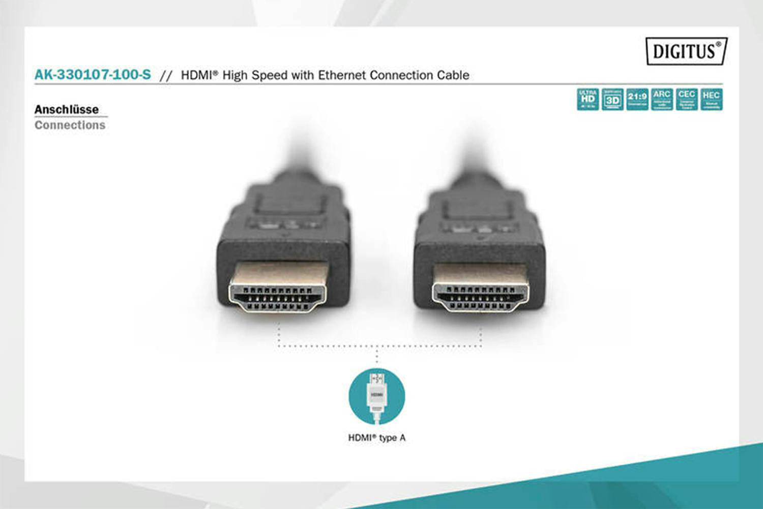 Digitus HDMI High Speed with Ethernet Connection Cable | 10m-5