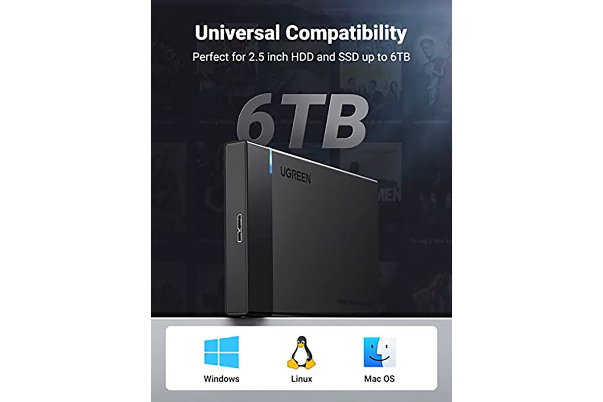 UGREEN 2.5" Enclosure SATA HDD Caddy External USB 3.0 Hard Disk Case-6