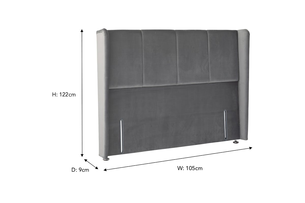 Briody | Judy 48" Winged Headboard | Single | 3ft | Colour Options-3