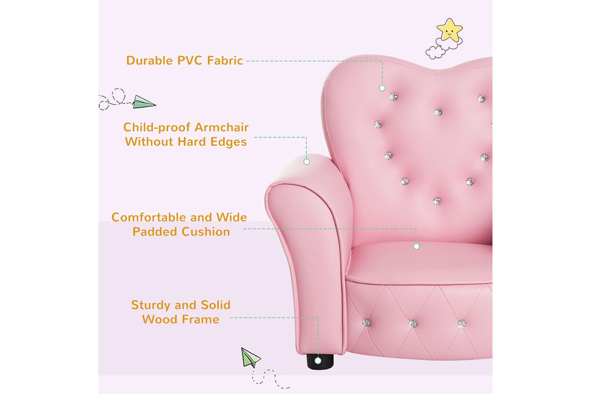 Homcom Children Armchair | Pink-3