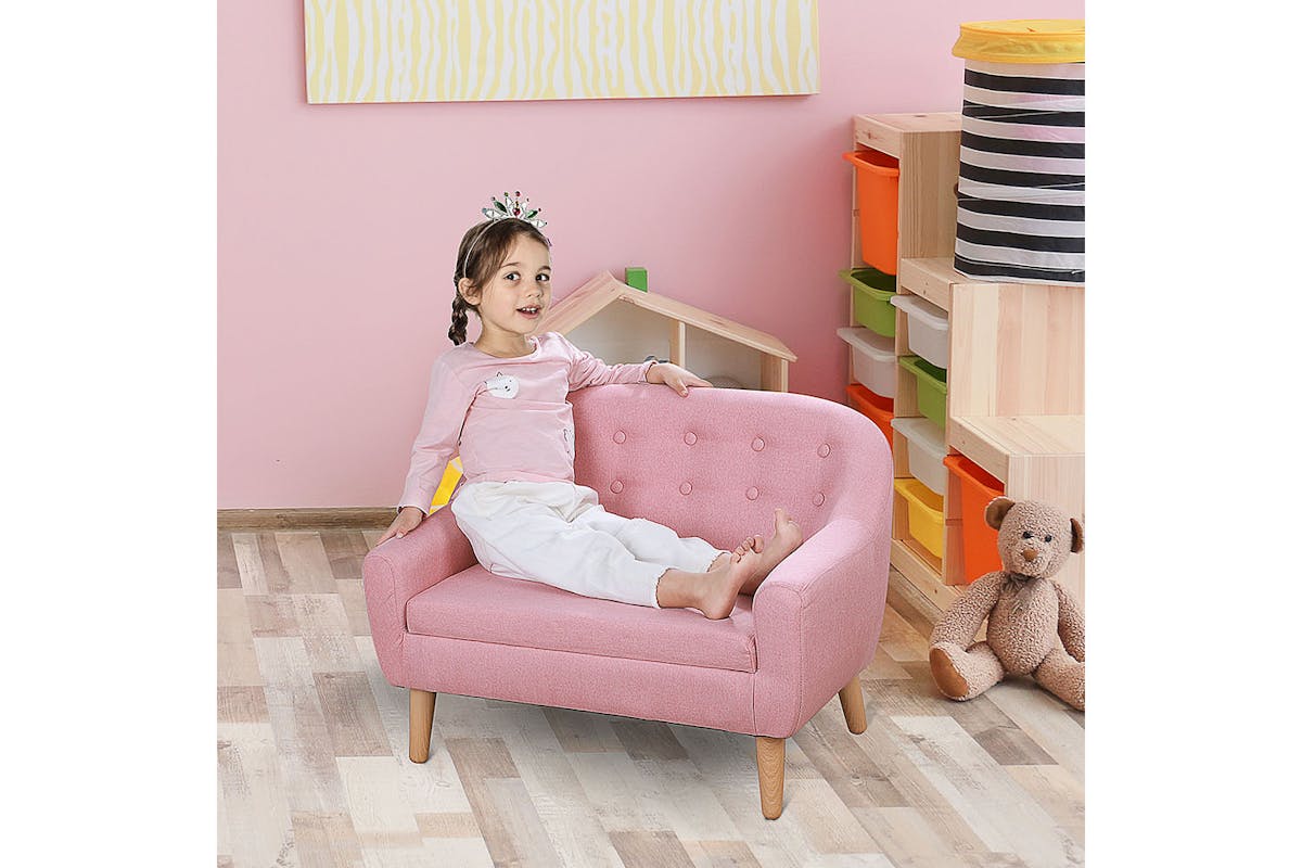 Homcom Toddlercouch Kids Sofa | Pink-2