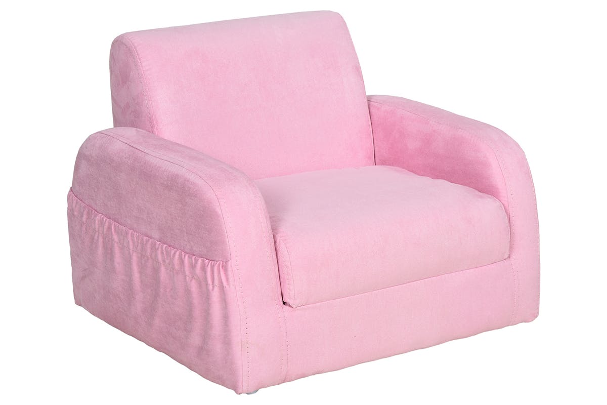 Homcom 2-in-1 Armchairs Kids Sofa | Pink