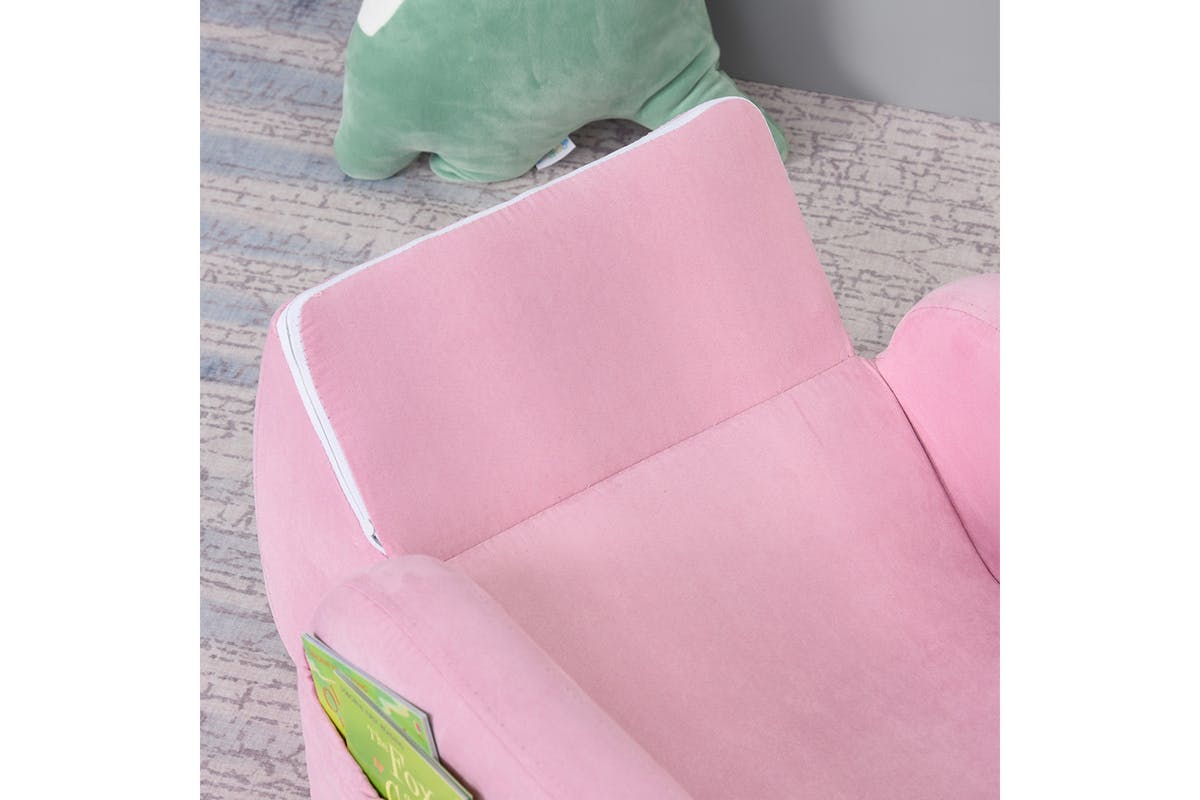 Homcom 2-in-1 Armchairs Kids Sofa | Pink-8