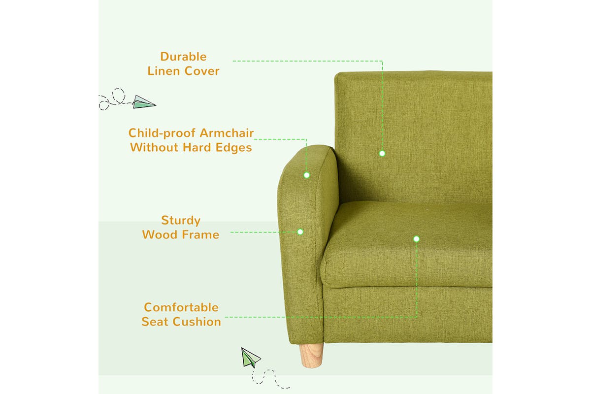 Homcom Children's Armchair | Green-3