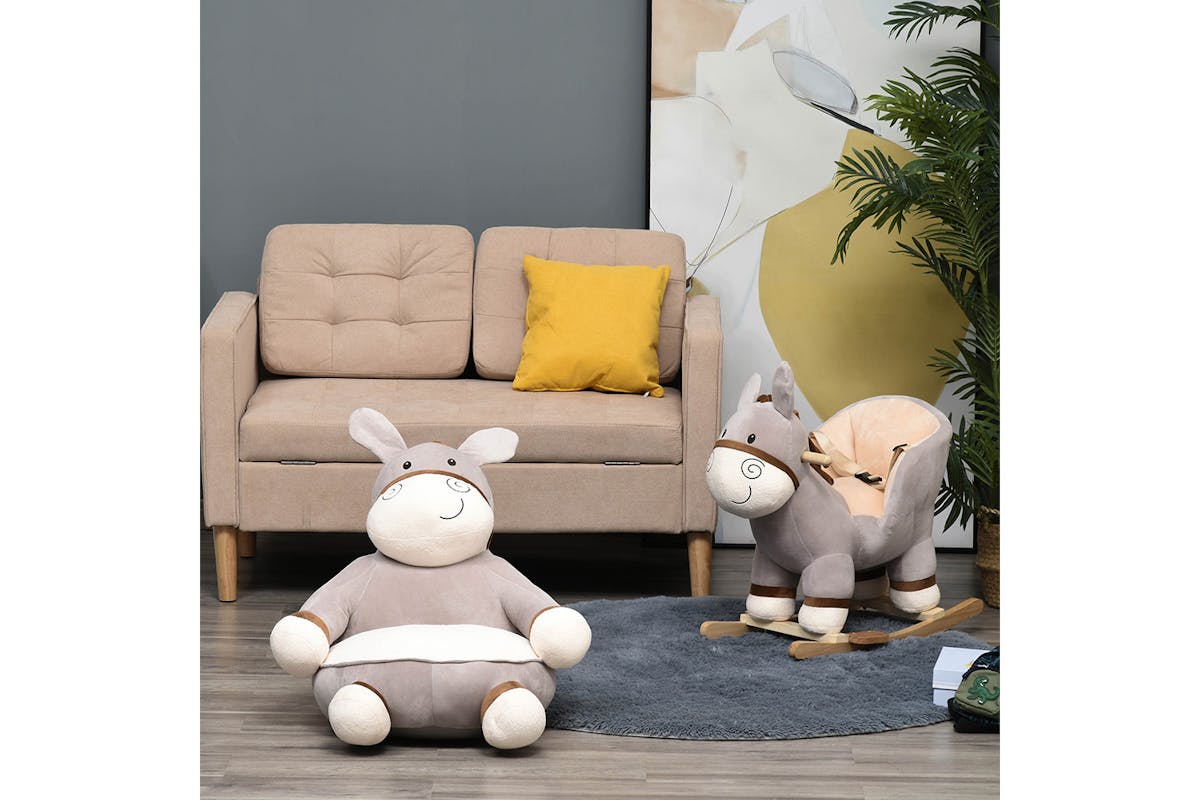 Homcom Donkey Toddlercouch | Grey-2