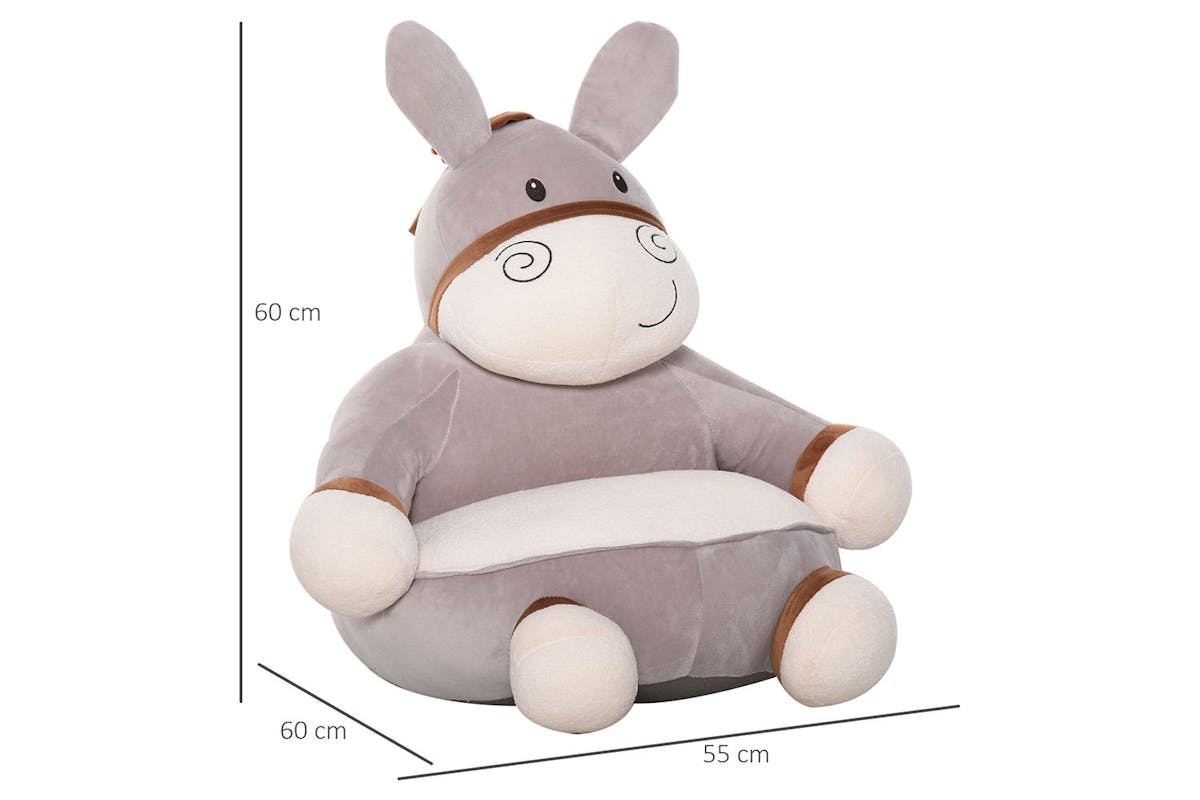 Homcom Donkey Toddlercouch | Grey-8