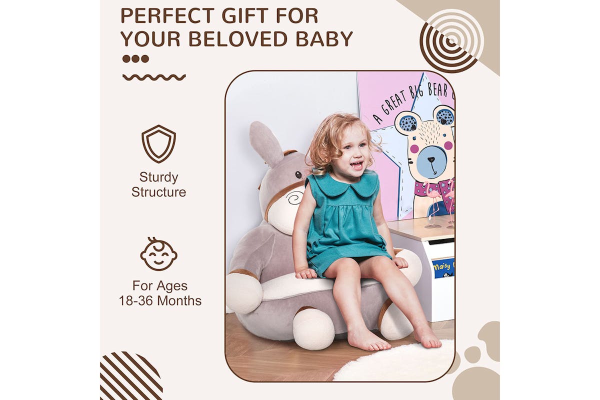 Homcom Donkey Toddlercouch | Grey-5