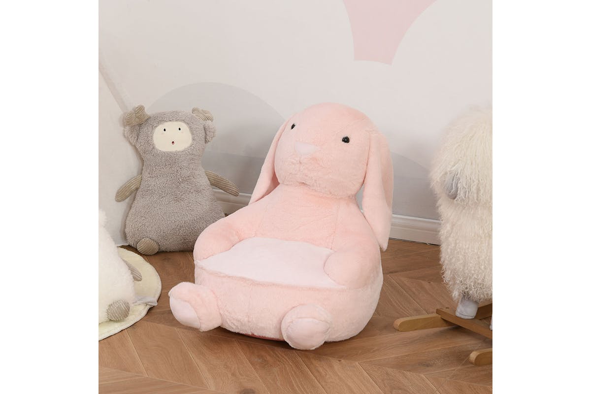 Homcom Rabbit Toddlercouch | Pink-2