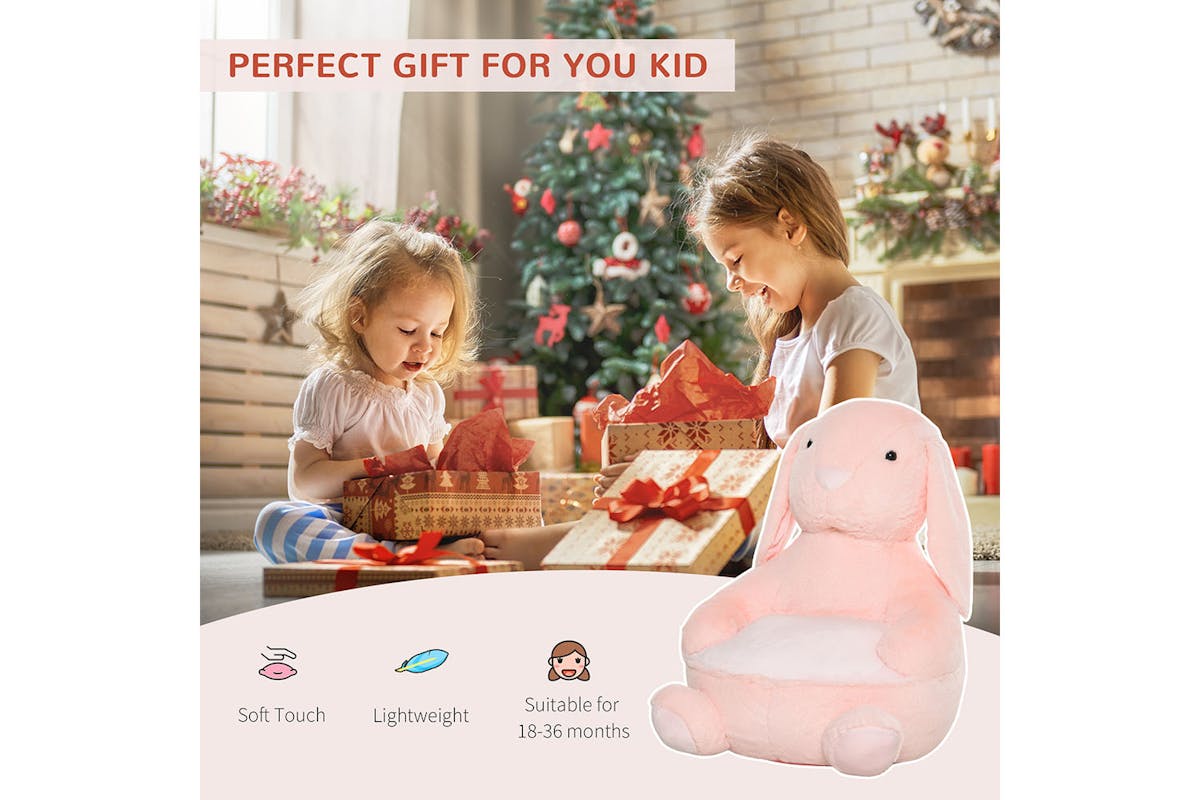 Homcom Rabbit Toddlercouch | Pink-3