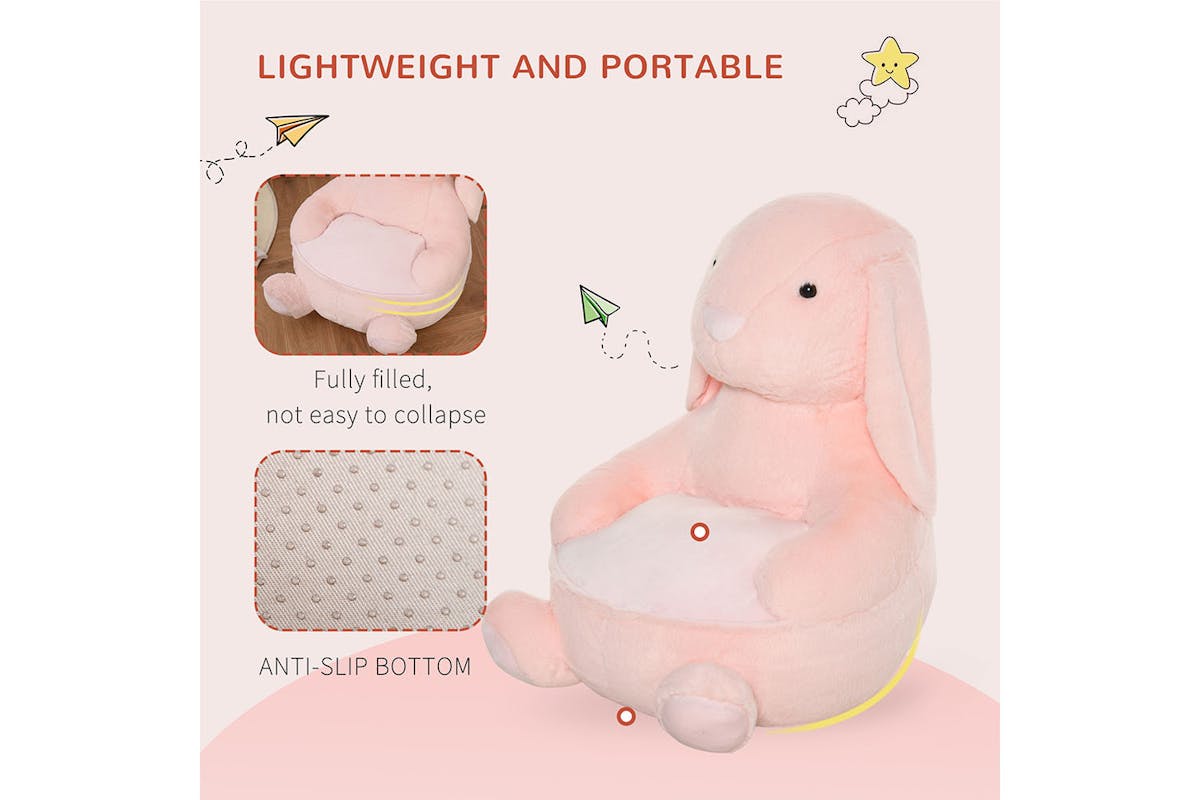 Homcom Rabbit Toddlercouch | Pink-4