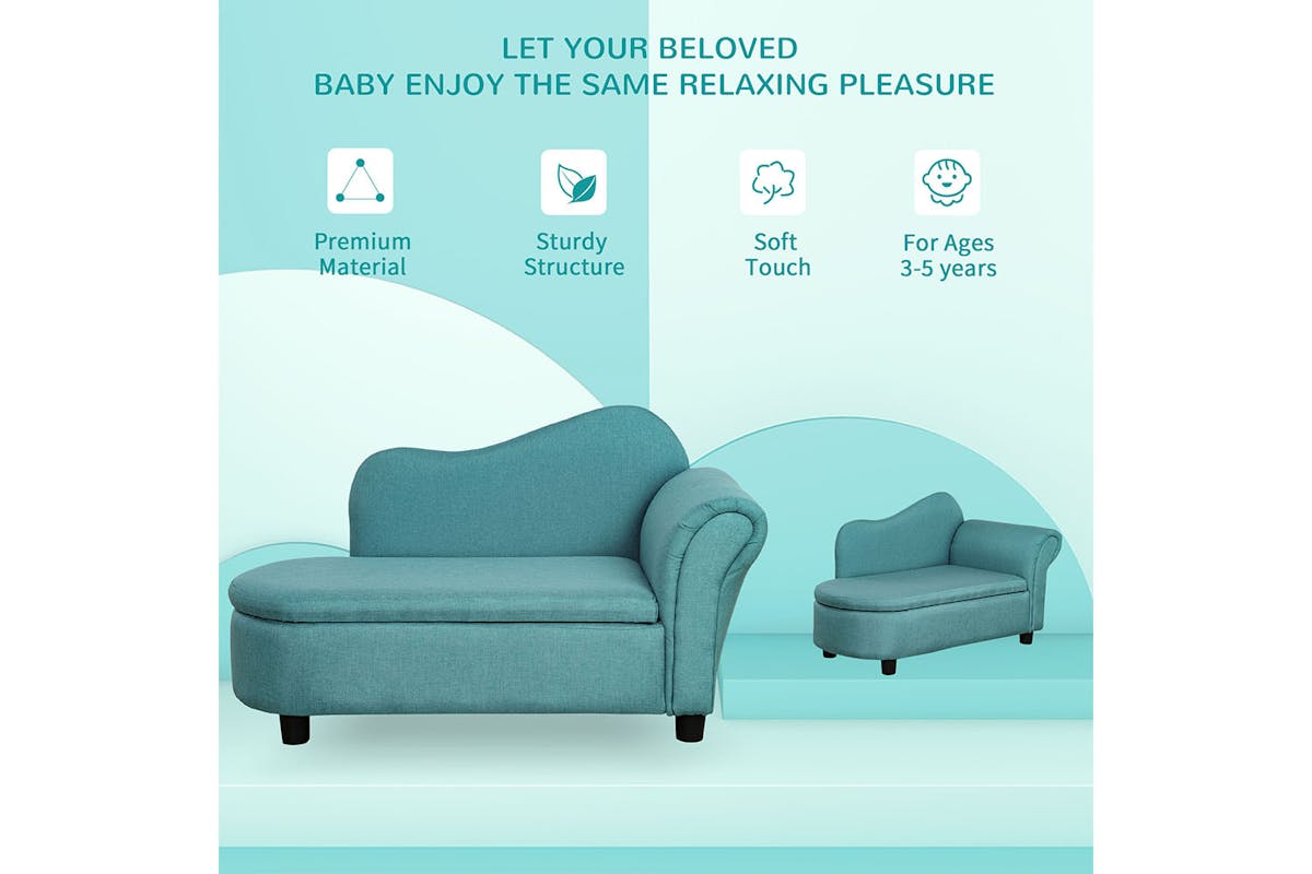 Homcom Kids Sofa | Light Blue-4