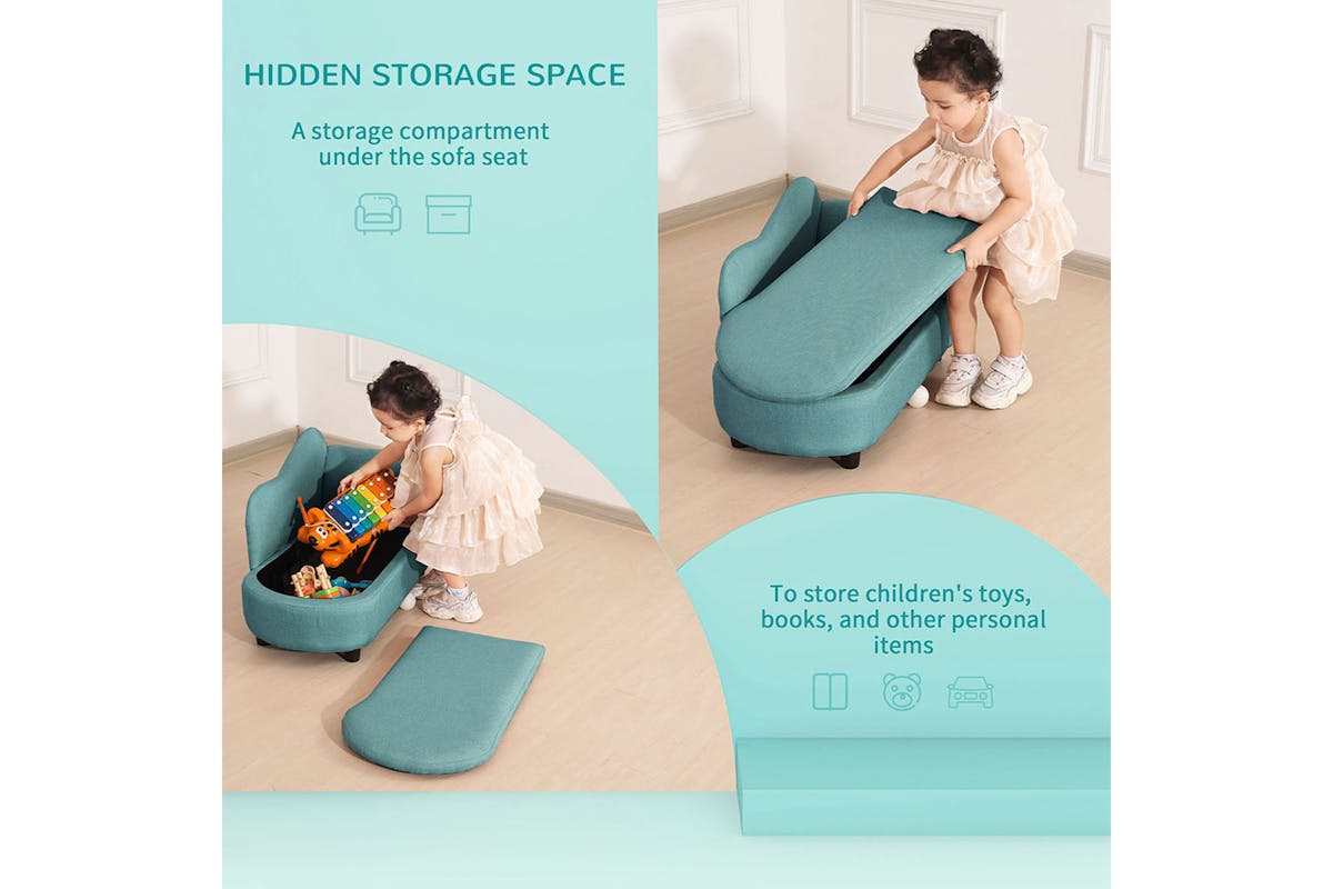 Homcom Kids Sofa | Light Blue-5
