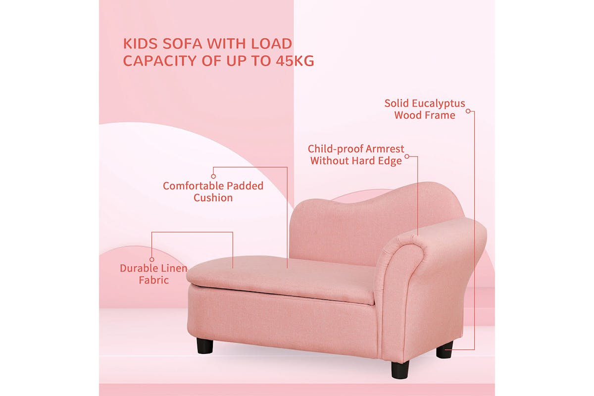Homcom Kids Sofa | Pink-3
