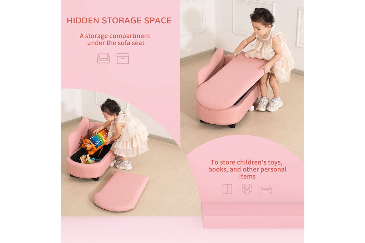 Homcom Kids Sofa | Pink-4