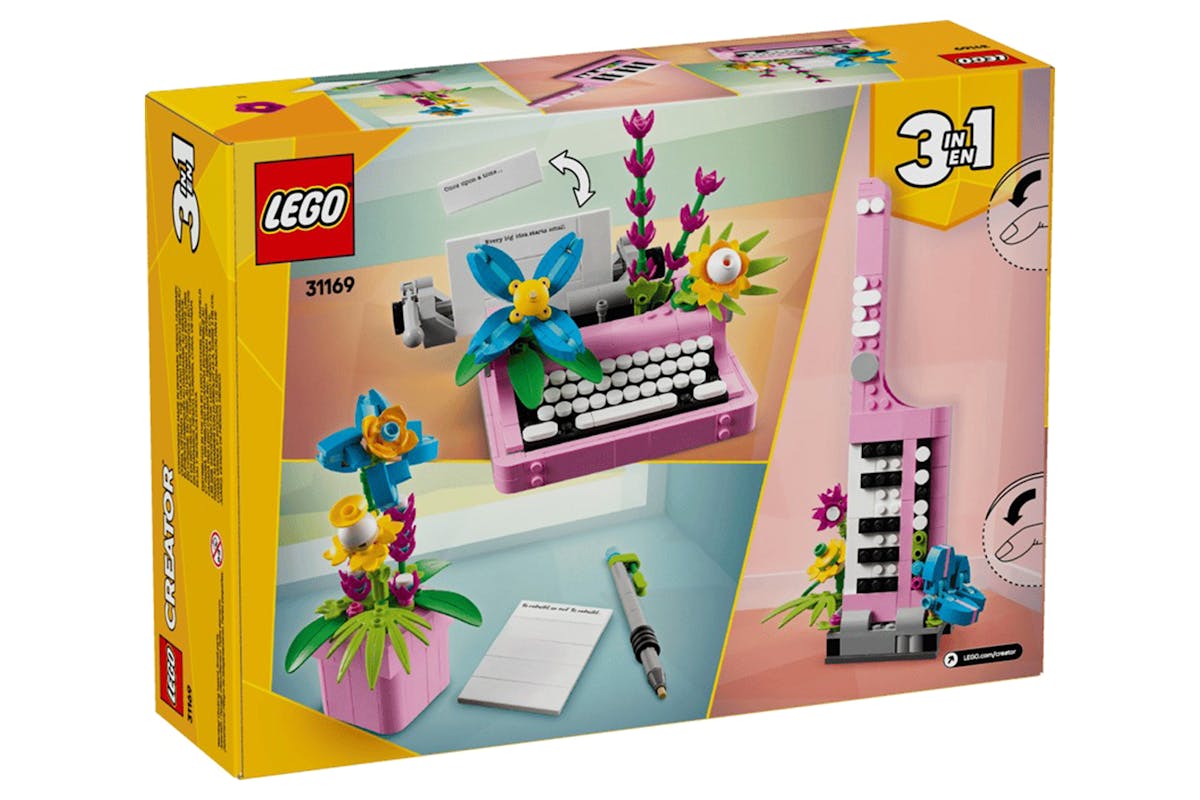Lego Typewriter with Flowers 3 in 1 Building Toys Set-11