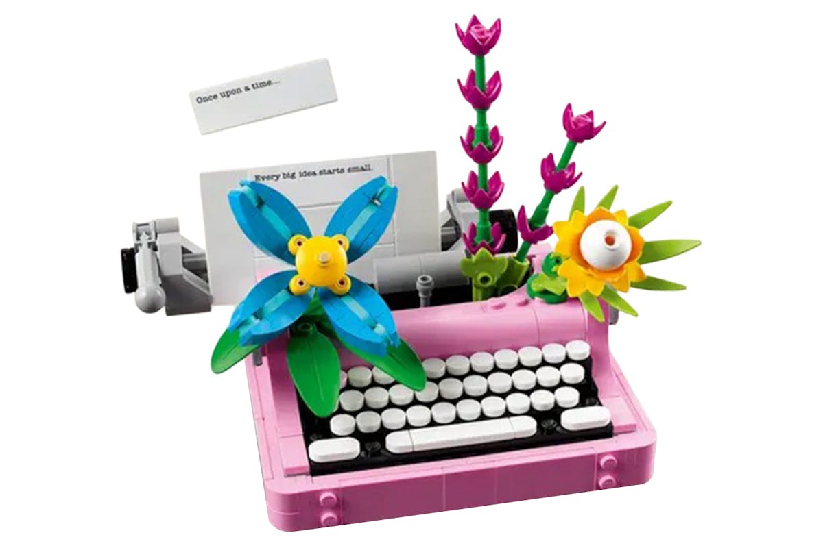 Lego Typewriter with Flowers 3 in 1 Building Toys Set-4