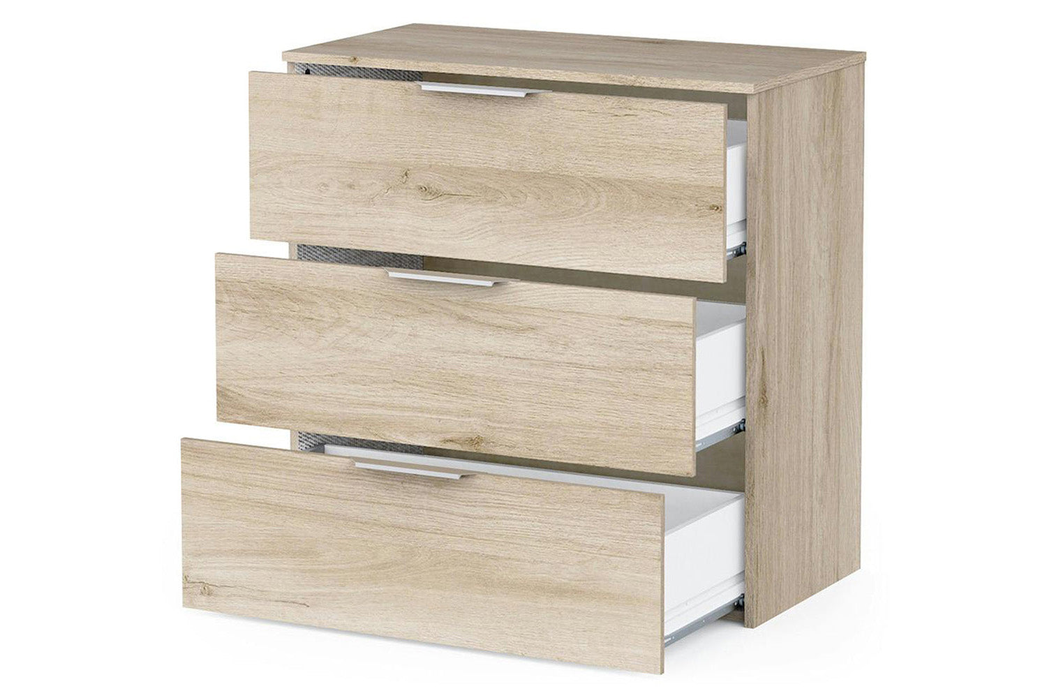 Ghost Chest of Drawer | 3 Drawer | Oak Effect-6