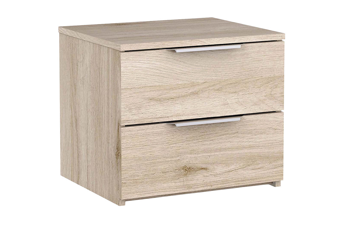 Ghost Bedside Locker | 2 Drawer | Oak Effect-3