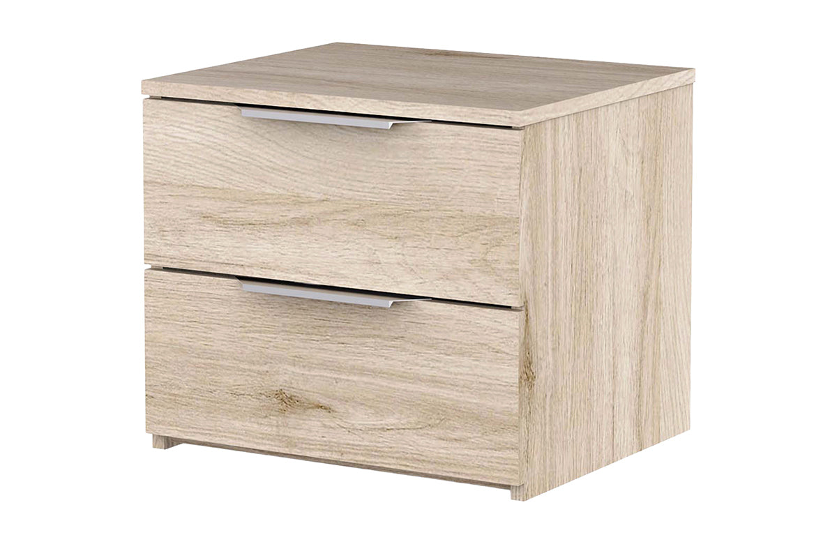 Ghost Bedside Locker | 2 Drawer | Oak Effect-4