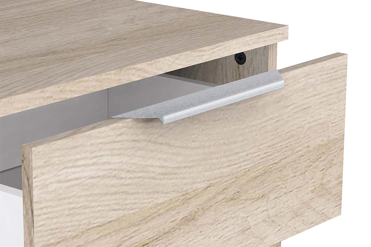 Ghost Bedside Locker | 2 Drawer | Oak Effect-7
