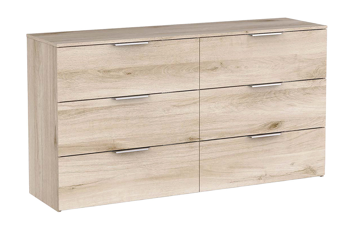 Ghost Dresser | 6 Drawer | Oak Effect-4