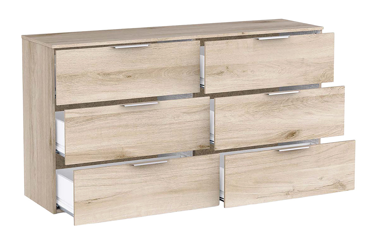 Ghost Dresser | 6 Drawer | Oak Effect-6