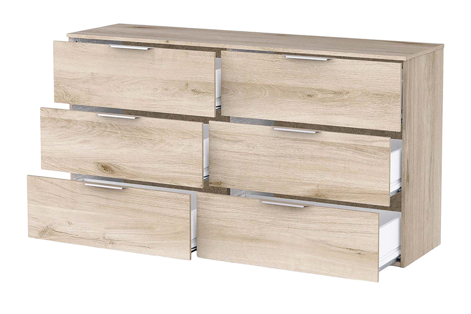 Ghost Dresser | 6 Drawer | Oak Effect-7