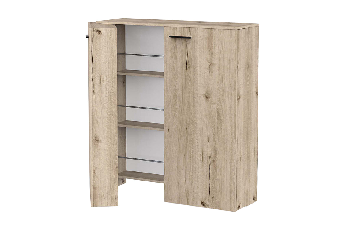 Blokty Cube Shoe Storage Cabinet | Oak Effect-4