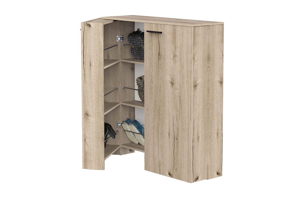 Blokty Cube Shoe Storage Cabinet | Oak Effect-6