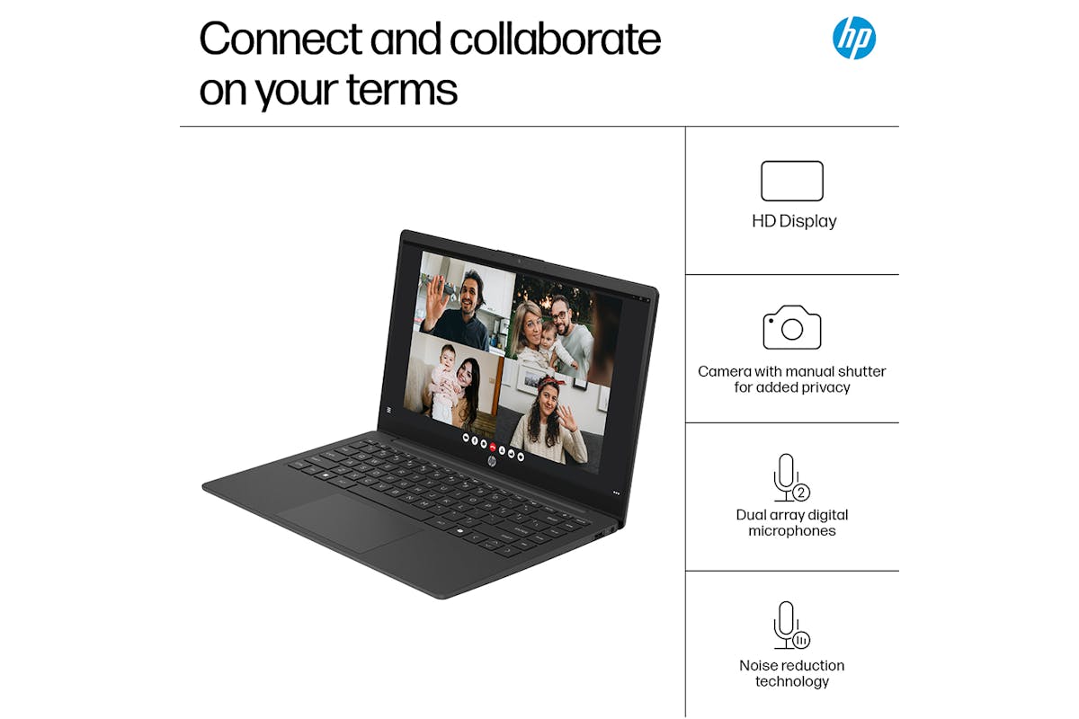 HP 14-ep2000na 14" Intel N150 | 8GB | 128GB | Jet Black | Intel Graphics (Power Supply Not Included)-9