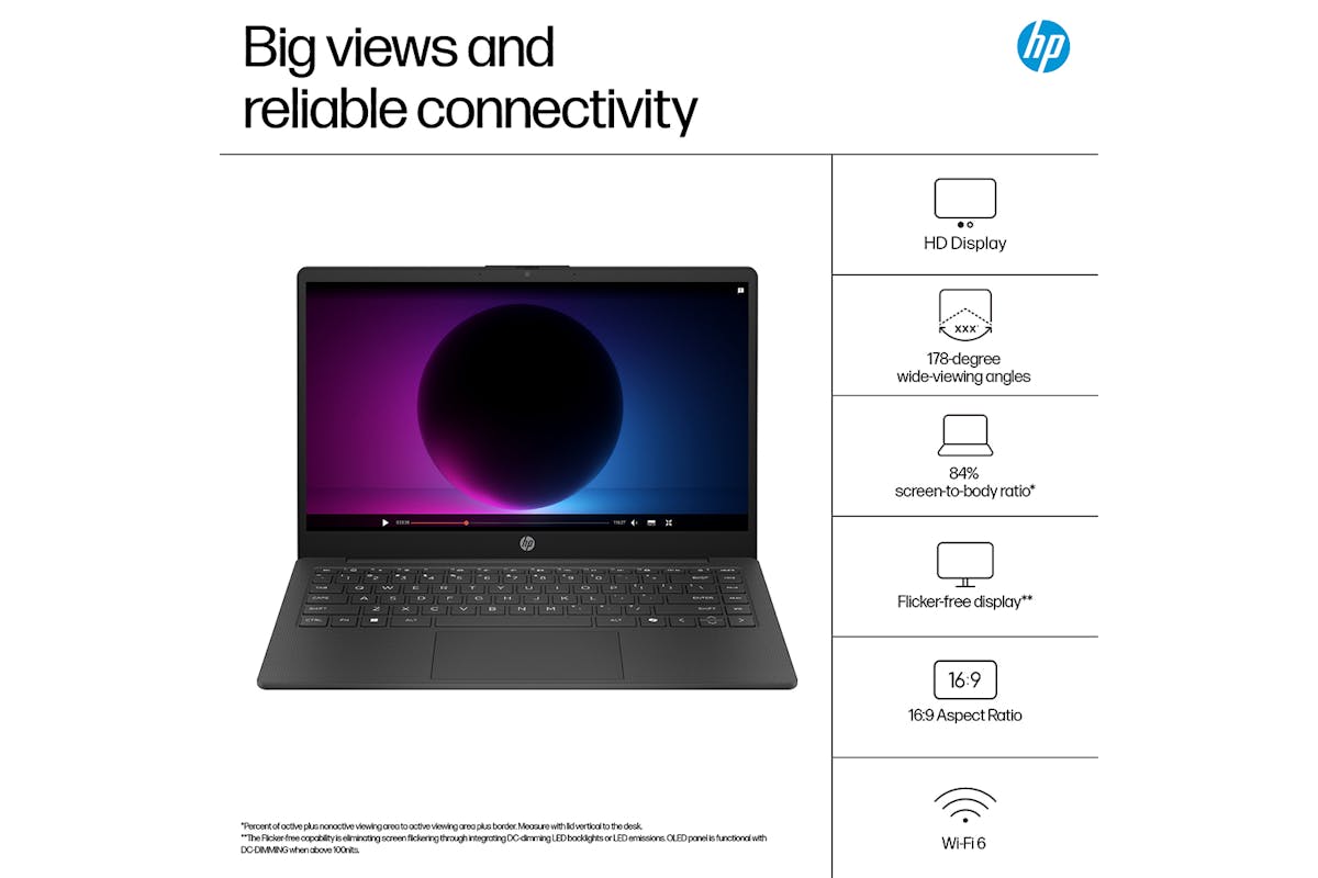 HP 14-ep2000na 14" Intel N150 | 8GB | 128GB | Jet Black | Intel Graphics (Power Supply Not Included)-10
