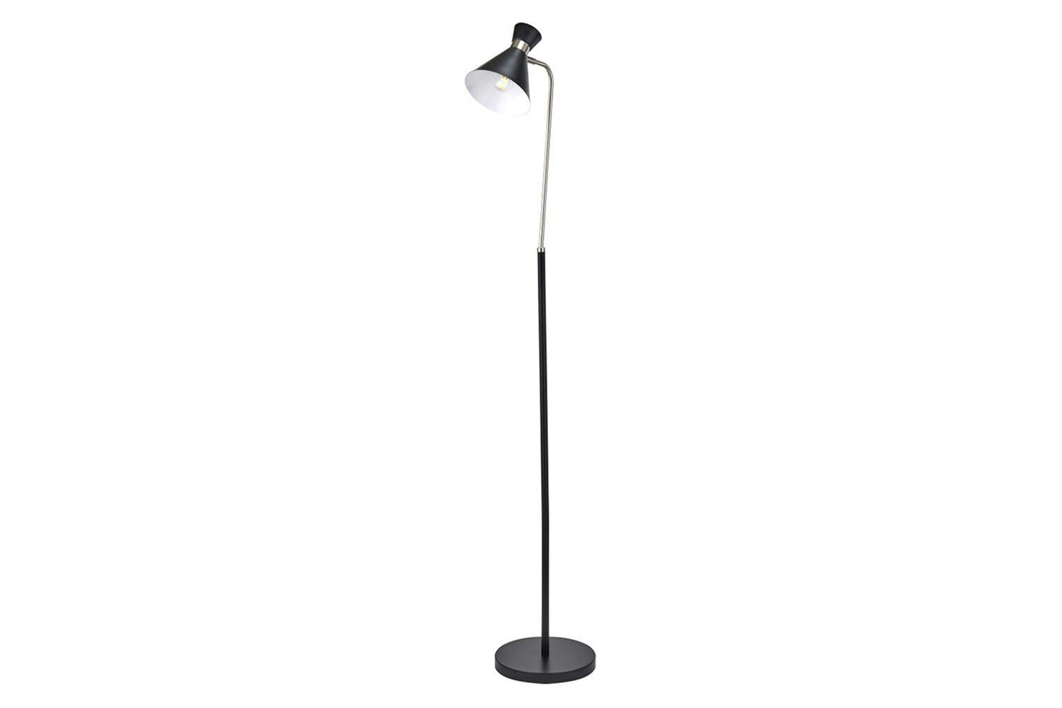 Benedict Metal Floor Lamp | Black/Silver