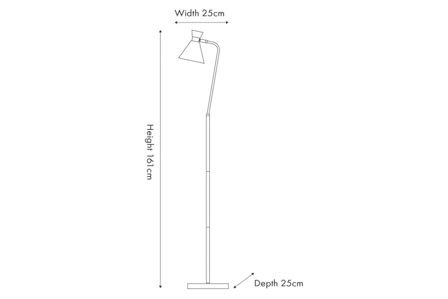 Benedict Metal Floor Lamp | Black/Silver-9