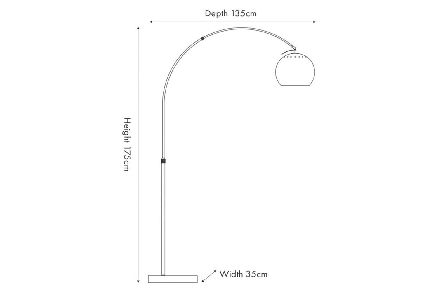 Feliciani Metal & Marble Floor Lamp-3